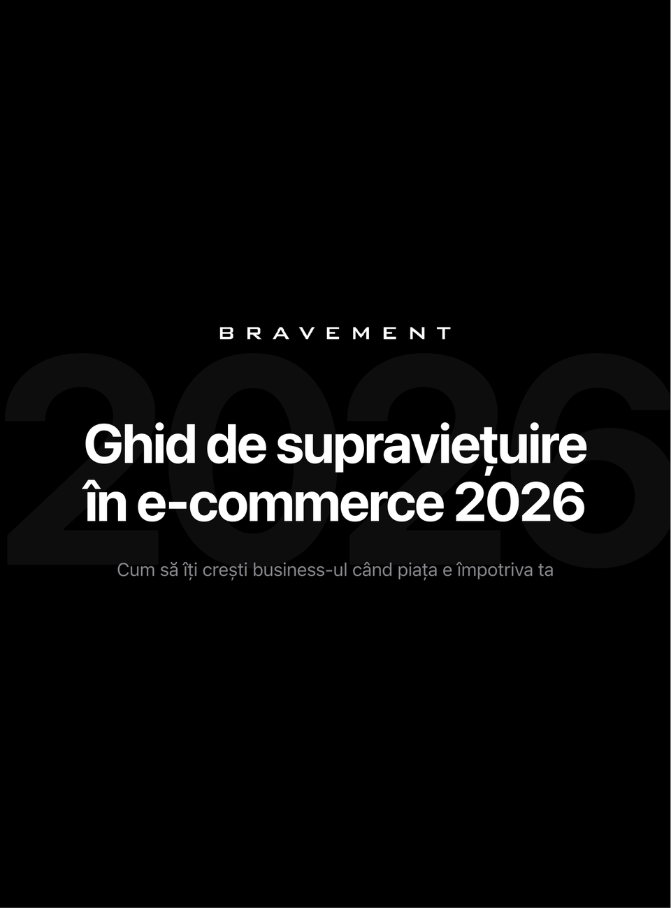 Coperta ghidului Bravement de supraviețuire în e-commerce 2026